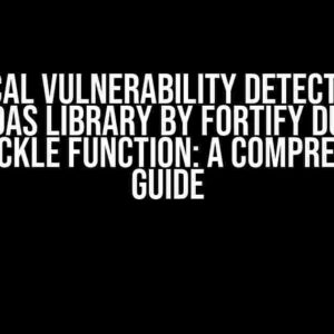 Critical Vulnerability Detection in Pandas Library by Fortify due to read_pickle Function: A Comprehensive Guide