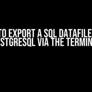 How to Export a SQL Datafile from PostgreSQL via the Terminal