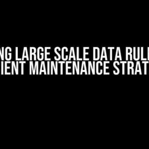 Mastering Large Scale Data Rules in SQL: Efficient Maintenance Strategies