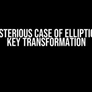 The Mysterious Case of Elliptic Curve Key Transformation